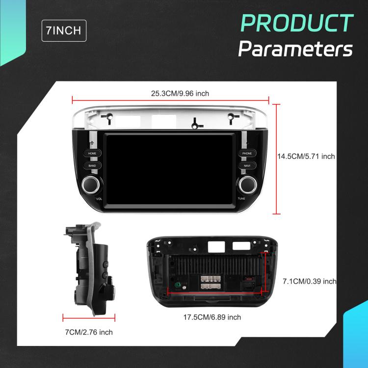 For FIAT Punto 7 Inch Wireless Carplay Android Auto Car Stereo GPS Navigation Radio Player, 4 Core 2GB+64GB, 4 Core 4GB+64GB, 8 Core 4GB+64GB, 8 Core 6GB+128GB