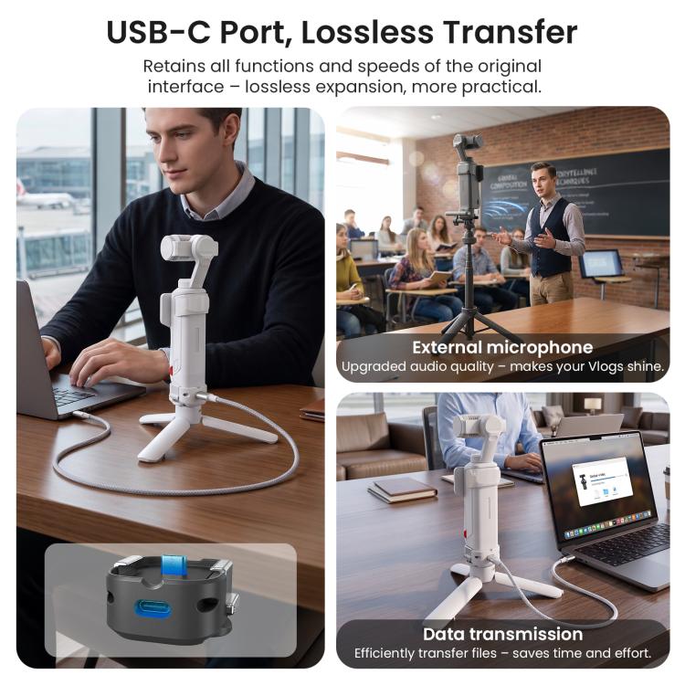 For Insta360 Luna Ultra aMagisn Dual-Interface Quick Release Adapter Mount, Standard Version Black, Standard Version White, Charging Version Black, Charging Version White