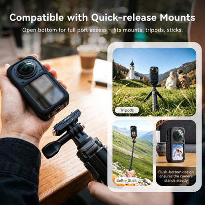 For Insta360 X6 Soft Anti-Scratch Rubber Cover Sleeve, aMagisn Body Case, aMagisn Lens Cap