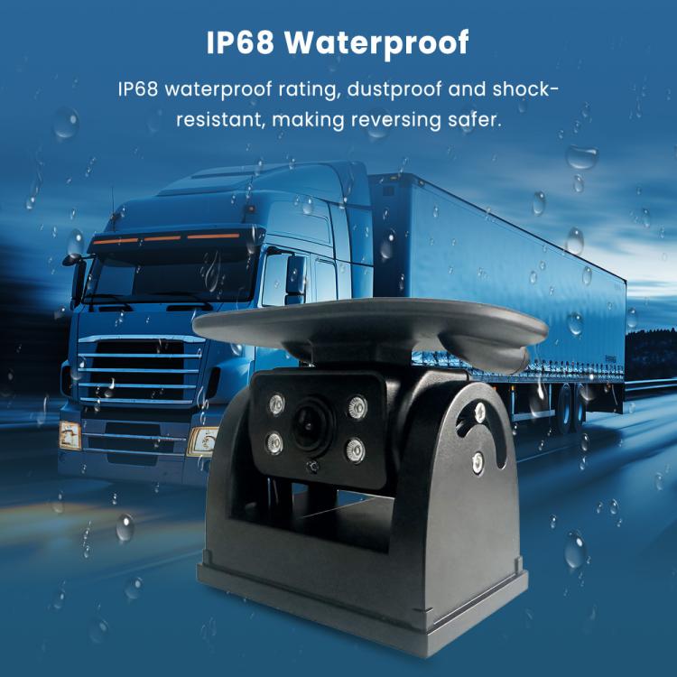 Solar Wireless Backup Camera System With 5 Inch IPS Monitor BSD Blind Spot Warning, Standard, Standard+64GB Memory Card