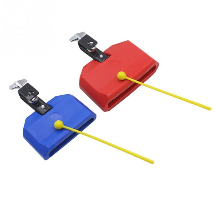 Plastic Cowbell Drum Kindergarten Teaching Aid Percussion, Red Large, Blue Small