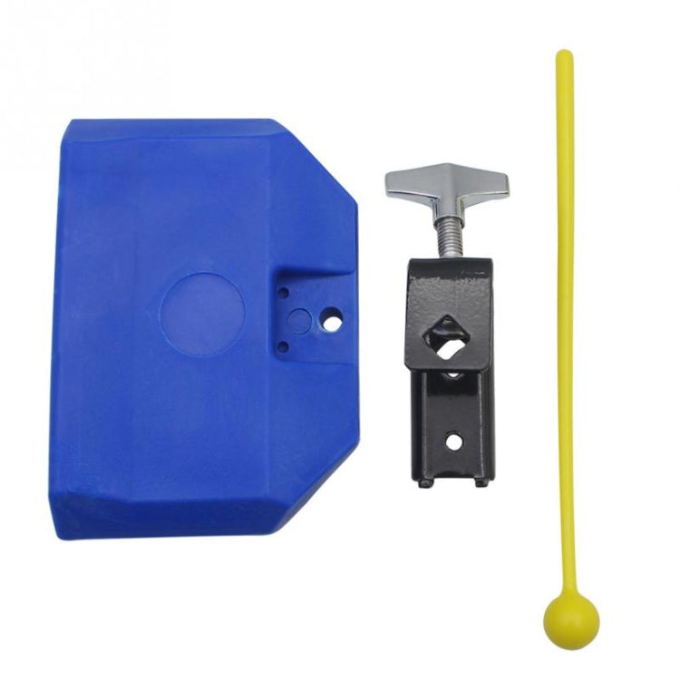 Plastic Cowbell Drum Kindergarten Teaching Aid Percussion, Red Large, Blue Small