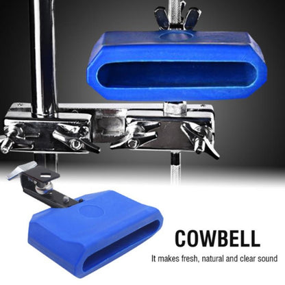 Plastic Cowbell Drum Kindergarten Teaching Aid Percussion, Red Large, Blue Small