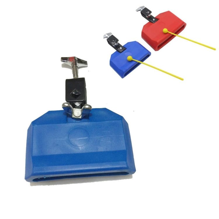Plastic Cowbell Drum Kindergarten Teaching Aid Percussion, Red Large, Blue Small