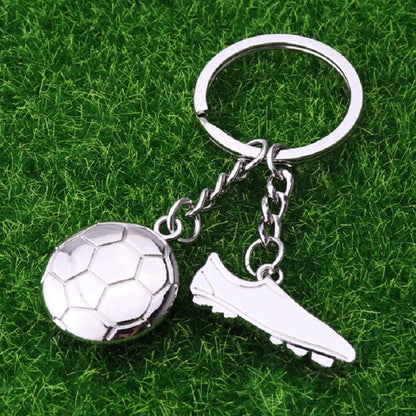 2 PCS Creative Football Gift Pendant Metal Football Shoe Keychain, Football Shoes 389, Football Shoes 306, Athletes, Football Stadiums