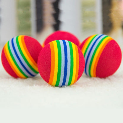 Pet Toy Foam Ball Dog Cat Rainbow Ball Toy