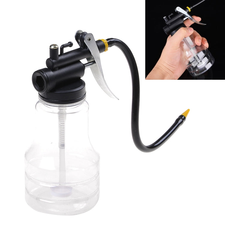 250cc Transparent High Pressure Pump Oiler Lubrication Oil Can Plastic Machine Oiler Grease 245mm Length flex Gun, 245mm Length flex Gun