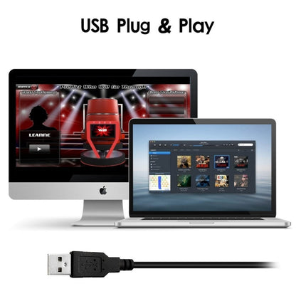 USB Condenser Microphone with Cable for Computer PC Desktop Laptop Notebook Cable Recording Gaming Podcasting, Black