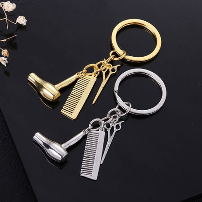 Metal Creative Fine Pendant Car Key Ring Auto Accessories, Comb Shape(Silver)