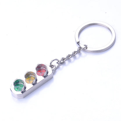 3D Keyfob Keychain Traffic Signal Lamp Classic Key Rings Car Key Chain, Traffic Signal Lamp Shape