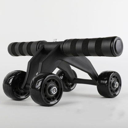 Multifunctional Frog-Style Four-wheel Abdominal Wheel Abdominal Muscle Exercise Fitness Equipment, Black, Green