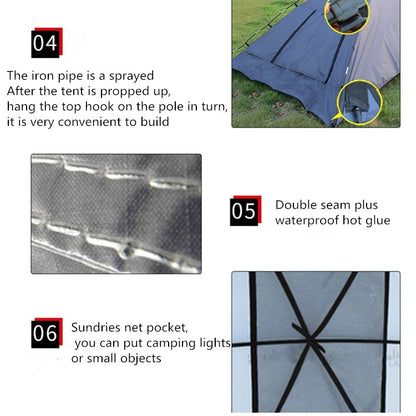 Laputa Outdoor Self-driving Barbecue Camping Vehicle Tail Car Side Tent, Silver Coated
