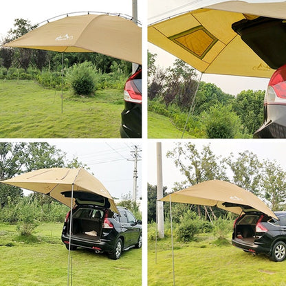 Laputa Outdoor Self-driving Barbecue Camping Vehicle Tail Car Side Tent, Silver Coated