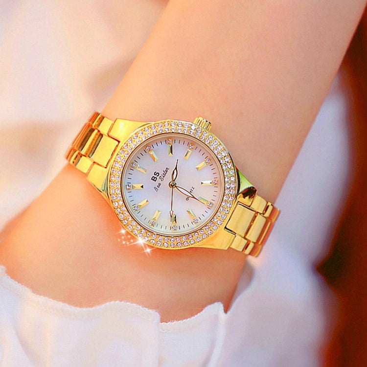 BS beesister FA1258 Women Round Case Diamond Alloy Strap Watch