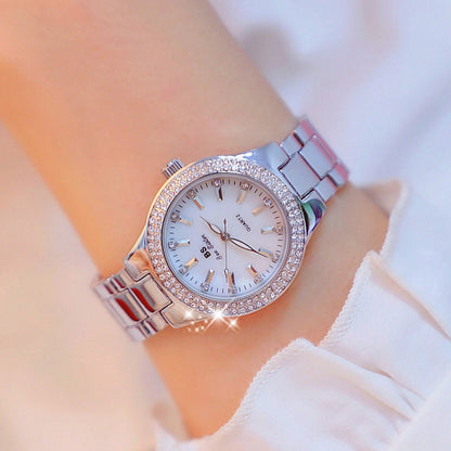 BS beesister FA1258 Women Round Case Diamond Alloy Strap Watch