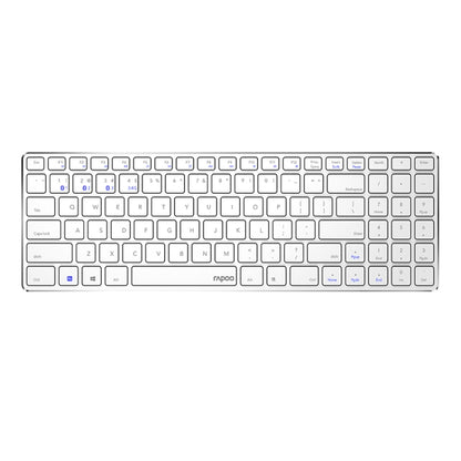 Rapoo E9300G 98 Keys Multi-modes Laptop Business Office Multi-mode Wireless Bluetooth Keyboard, Black, White