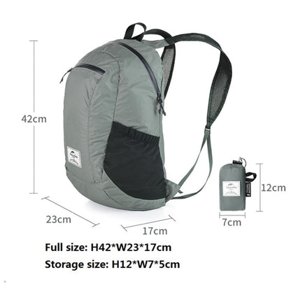 Naturehike Ultra-light Portable Outdoor Waterproof Bag Travel Double Shoulder Foldable Backpack, 22L