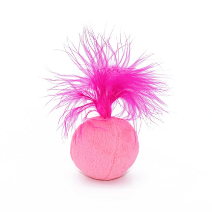 Ring Bell Feathers Tease Cats Toys Plush Pet Cat Toys