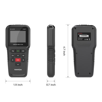 YAWOA YA401 Car Engine Fault Diagnostic Instrument OBD2 Car Fault Reading Card Battery Detector, YAWOA YA401