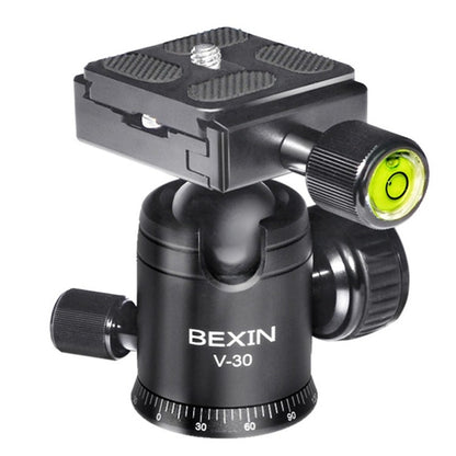 BEXIN 360 Degree Rotation Aluminum Alloy Tripod 30mm Ball Head with Quick Release Plate, 360 Degree Rotation