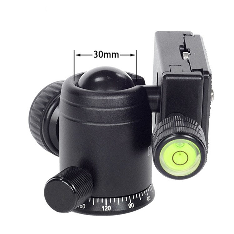 BEXIN 360 Degree Rotation Aluminum Alloy Tripod 30mm Ball Head with Quick Release Plate, 360 Degree Rotation