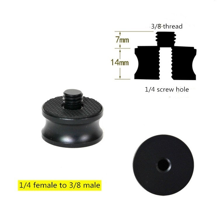 3 PCS Aluminum Alloy Adapter Conversion Screw SLR Micro Single Camera Tripod Head Adapter, Female 1/4 To Male 3/8, Female 3/8 To Male 1/4