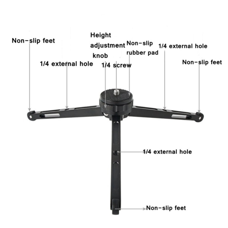 BEXIN Pocket Mini Metal Desktop Tripod Mount Live Broadcast Tripod, BEXIN Pocket
