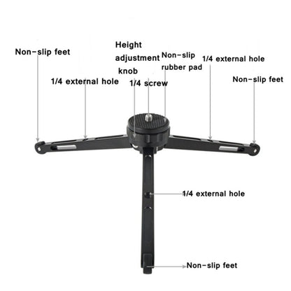 BEXIN Pocket Mini Metal Desktop Tripod Mount Live Broadcast Tripod, BEXIN Pocket