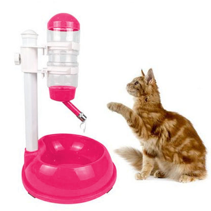 Liftable Automatic Drinking Fountain Pet Bowl Feeder Supplies, Gold, Blue, Rose Red