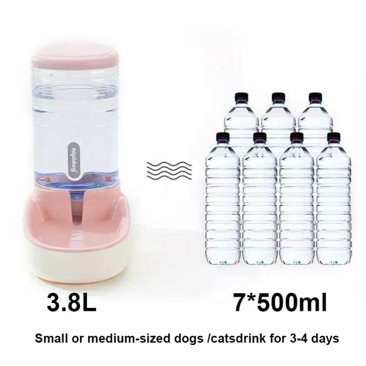 3.8L Grain Storage Bucket Cat Automatic Pet Feeder Water Dispenser, Drinking Fountain