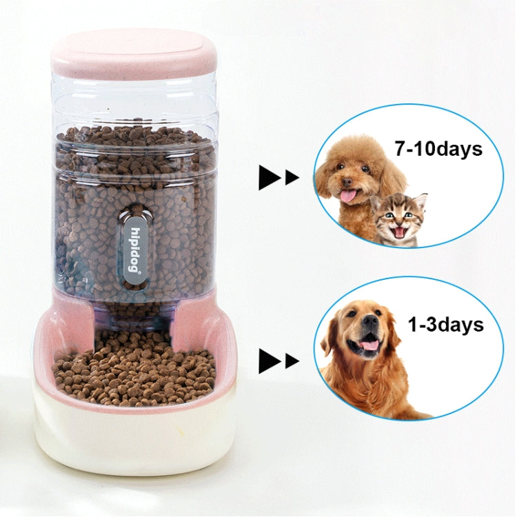 3.8L Grain Storage Bucket Cat Automatic Pet Feeder Water Dispenser, Drinking Fountain