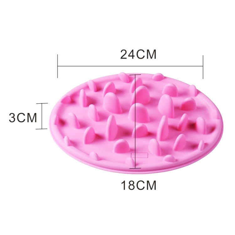 Pet Cat and Dog Jungle Silicone Anti-choke Food Bowl, 30.5x22.5cm