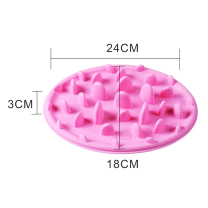 Pet Cat and Dog Jungle Silicone Anti-choke Food Bowl, 30.5x22.5cm