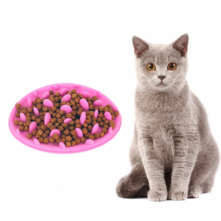 Pet Cat and Dog Jungle Silicone Anti-choke Food Bowl, 30.5x22.5cm