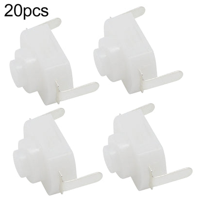 20 PCS YT-1208-YD LED Flashlight Button Switch, Bent Feet, Straight Feet