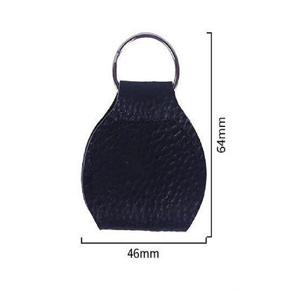 10 PCS Genuine Leather Guitar Pick Storage Bag with Key Ring, Black, Brown