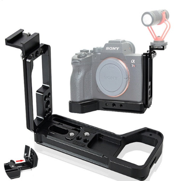 BEXIN Vertical Clapper With Hot Shoe L-shaped Quick-install Plate Can Be Pulled for Sony A7R4, BEXIN for Sony ILCE-7RM4