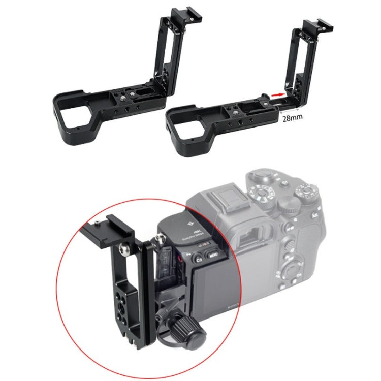 BEXIN Vertical Clapper With Hot Shoe L-shaped Quick-install Plate Can Be Pulled for Sony A7R4, BEXIN for Sony ILCE-7RM4