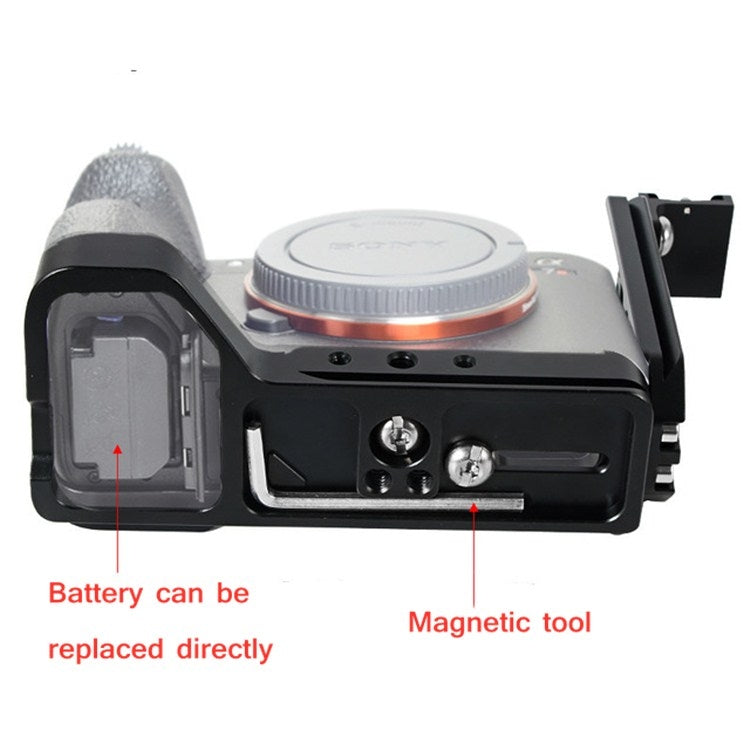 BEXIN Vertical Clapper With Hot Shoe L-shaped Quick-install Plate Can Be Pulled for Sony A7R4, BEXIN for Sony ILCE-7RM4