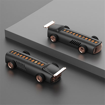 Temporary Parking Number Plate For Car With Hidden Car Card Multifunctional Car Perfume Decoration, Car Shape