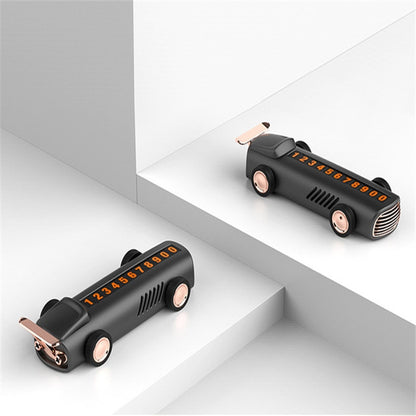 Temporary Parking Number Plate For Car With Hidden Car Card Multifunctional Car Perfume Decoration, Car Shape
