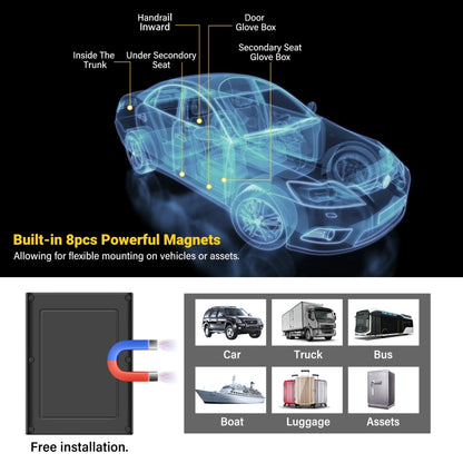 TK808 5000mAh GPS Intelligent Waterproof Multifunctional Vehicle Tracking Tracker, TK808 5000mAh