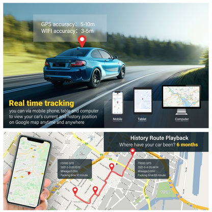 TK808 5000mAh GPS Intelligent Waterproof Multifunctional Vehicle Tracking Tracker, TK808 5000mAh