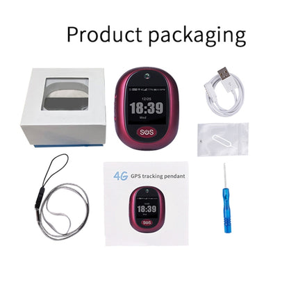 REACHFAR RF-V45-B Mini Touch Screen GPS Smart Tracker Pendant, Support SOS / Camera / Health Management / 4G LTE, For North America / South America / Australia, RF-V45-B Touch Screen