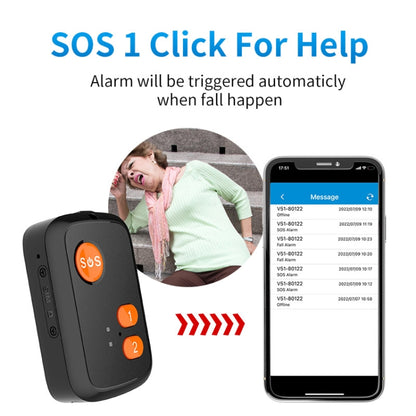 V51 A Style IP67 Waterproof 4G LTE 3G 2G GSM Elderly SOS Button Emergency Alarm GPS Tracker For Asia/Europe/Africa/Australia, V51 A Style
