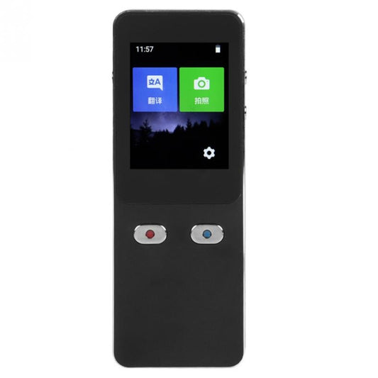 T9+ Portable WIFI Smart Voice Translator Smart Business Travel Real Time AI Translator Translation Machine 27 Languages Translator, T9+ Black