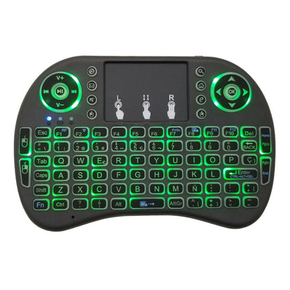 Support Language: Spanish i8 Air Mouse Wireless Backlight Keyboard with Touchpad for Android TV Box & Smart TV & PC Tablet & Xbox360 & PS3 & HTPC/IPTV, Spanish