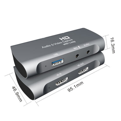 Z27 HDM Female + Mic to HDM Female USB 2.0 Video Audio Capture Box, Z27