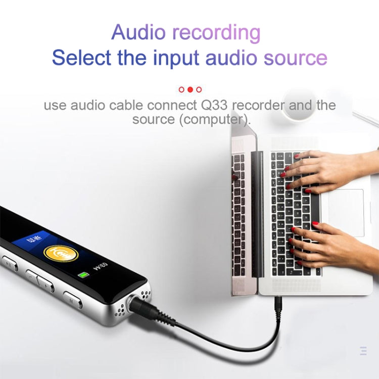 Q33 External Play MP3 Voice Control High Definition Noise Reduction Recording Pen, 4G, Support Password Protection & One-touch Recording, 4G