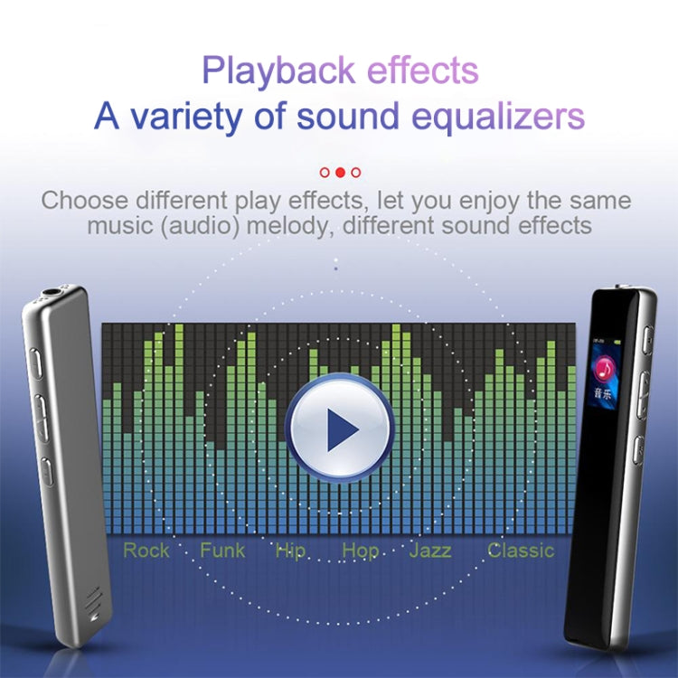 Q33 External Play MP3 Voice Control High Definition Noise Reduction Recording Pen, 32G, Support Password Protection & One-touch Recording, 32G